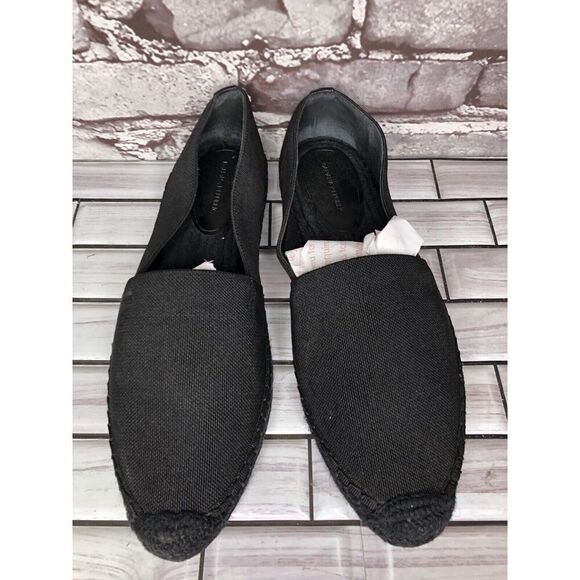 Banana Republic Black Canvas Fabric Slip On Espadrilles Loafers Shoes Women Sz 8 - Picture 2 of 16